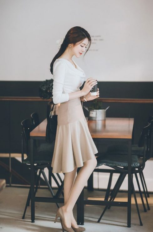 上班穿搭　裙子穿搭 ol套裝